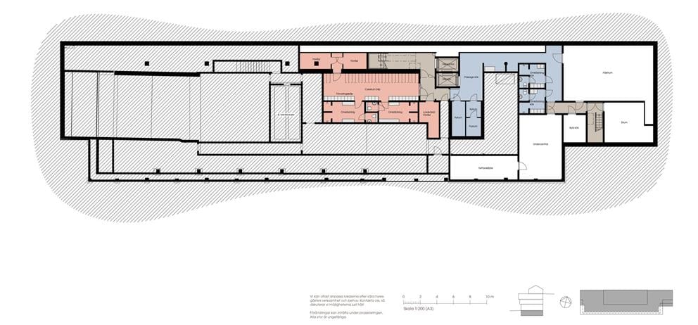 Planlösning för Granitor Properties kontor Wasted Spaces i Stockholm